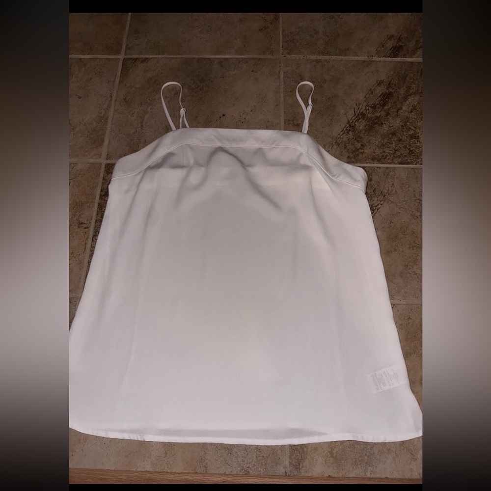 Naked zebra white tank with adjustable straps